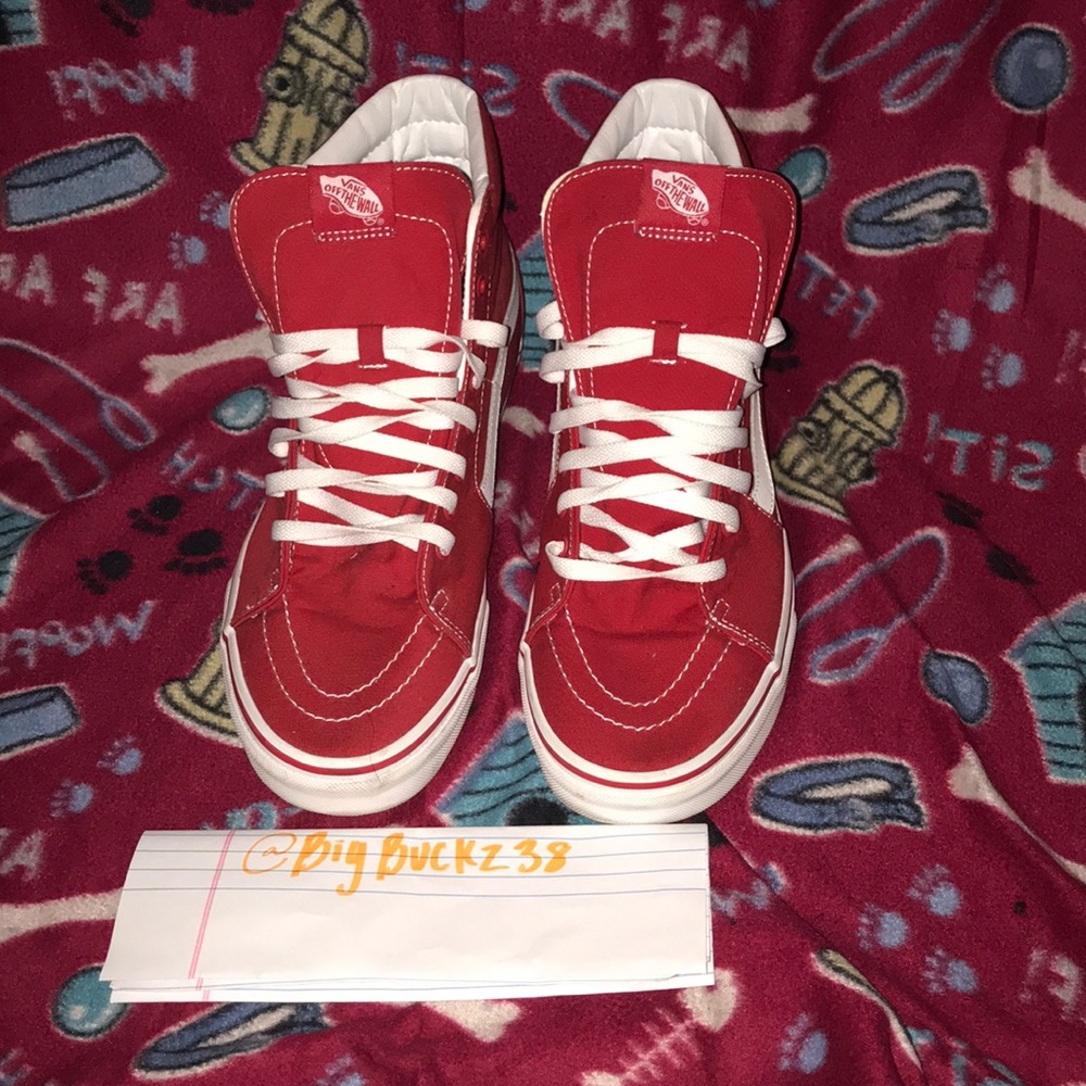 Red & white Vans